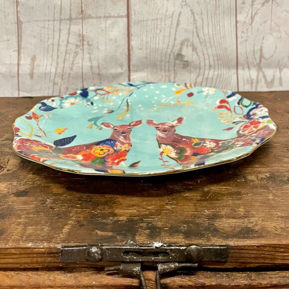 Anthropologie Starla Halfmann Mooreland deer dessert plate - Picture 3 of 3